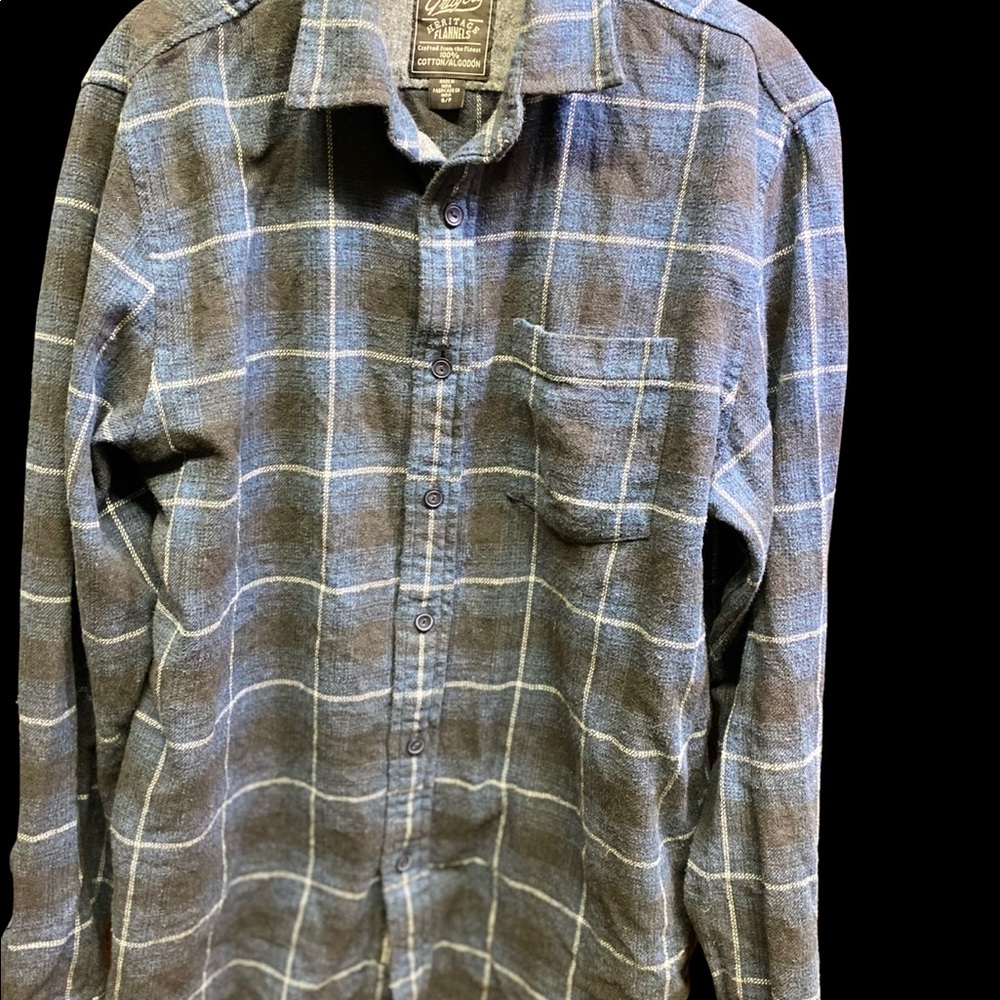 Grayers charcoal blue flannel